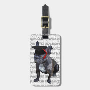 Afstuderen French Bulldog Bagagelabel
