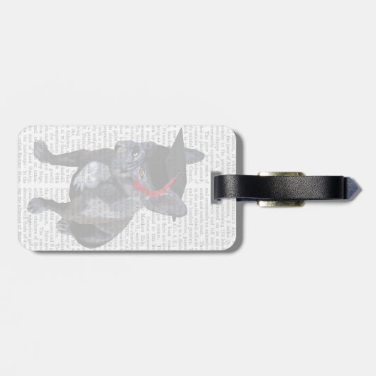 Afstuderen French Bulldog Bagagelabel (Achterkant horizontaal)