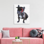 Afstuderen French Bulldog Canvas Afdruk (Insitu (Woonkamer))