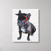 Afstuderen French Bulldog Canvas Afdruk (Voorkant)