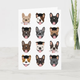 Afstuderen French Bulldog Faces Kaart
