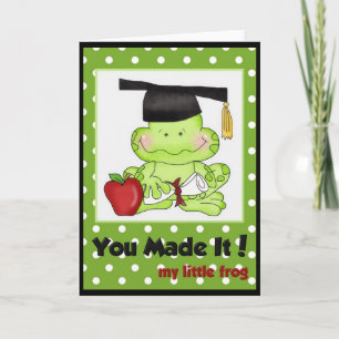 Afstuderen Frog School Teacher Wenskaart Kaart