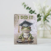 Afstuderen Frog Waterverf Briefkaart (Staand voorkant)