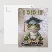 Afstuderen Frog Waterverf Briefkaart (Voorkant / Achterkant)