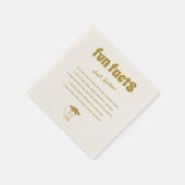Afstuderen Fun Facts Class of Chic Gold Script Servet (Hoek)