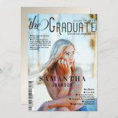 Afstuderen Fun Facts Magazine Stijl Afstuderen Aankondiging (Voorkant / Achterkant)