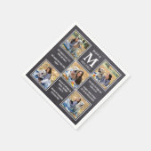 Afstuderen Fun Facts Rustic Unique Photo Collage Servet (Hoek)