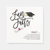 Afstuderen Fun Facts Script Afstudeerder Diploma Servet (Voorkant)
