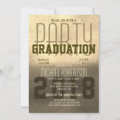 Afstuderen Fun Faux Gold Foil Metallic Kaart (Voorkant)