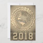 Afstuderen Fun Faux Gold Foil Metallic Kaart (Achterkant)