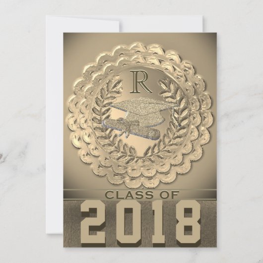 Afstuderen Fun Faux Gold Foil Metallic Kaart (Achterkant)