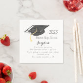 Afstuderen Fun Fees Afstudeerder Pet Aangepast Servet (Insitu)