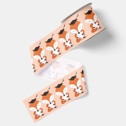 Afstuderen Fun Fox Grosgrain Lint (Achterkant)