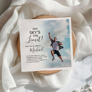Afstuderen Fun geeft de foto 'The Skys the Limit'. Servet