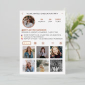 Afstuderen Fun Instagram Social Media Afstudeerder Folie Uitnodiging (Staand Voorkant)