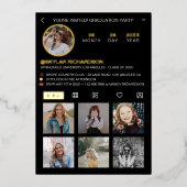 Afstuderen Fun Instagram Social Media Afstudeerder Folie Uitnodiging (Voorkant)