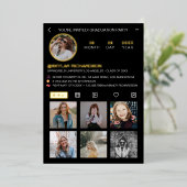 Afstuderen Fun Instagram Social Media Afstudeerder Folie Uitnodiging (Staand Voorkant)