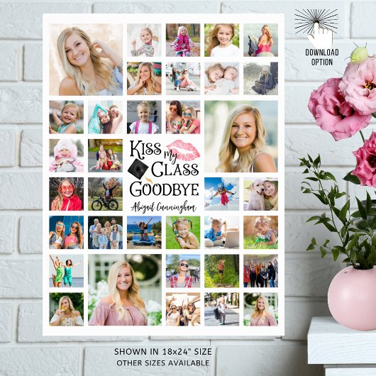 Afstuderen Funny KISS MY CLASS GOODBYE 35 Foto's Poster