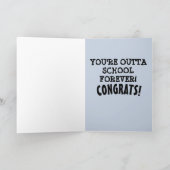 AFSTUDEREN FUNNY SMILE CONGRATS KAARTEN (Binnen)
