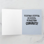 AFSTUDEREN FUNNY SMILE FACE CONGRATS BIG KAART (Binnen)
