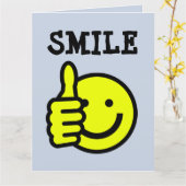 AFSTUDEREN FUNNY SMILE FACE CONGRATS BIG KAART (Gele Bloem)