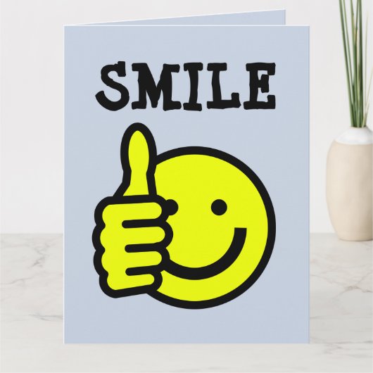 AFSTUDEREN FUNNY SMILE FACE CONGRATS BIG KAART (Voorkant)