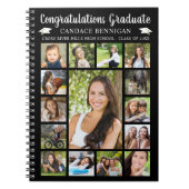 Afstuderen Gastboek 15 Foto Collage Uw Kleur Notitieboek (Voorkant)