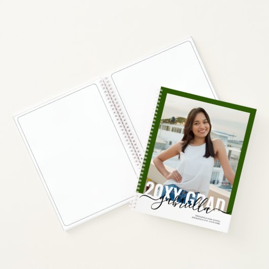 Afstuderen Gastenboek Aangepaste aangepaste kleure Notitieboek (Binnen)