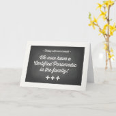 Afstuderen-gecertificeerde paramedicus in de famil kaart (Gele Bloem)