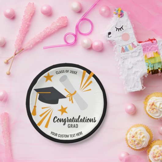 Afstuderen gecomprimeerd Afstudeerder Pet Diploma  Papieren Bordje (Feest)