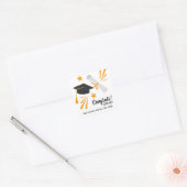 Afstuderen gecomprimeerd Afstudeerder Pet Diploma  Vierkante Sticker (Envelop)