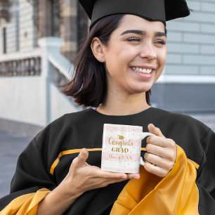Afstuderen geconfectioneerd Afstudeerder Gold Glit Koffiemok