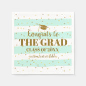 Afstuderen geconfectioneerd Afstudeerder Gold Glit Servet (Voorkant)