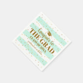 Afstuderen geconfectioneerd Afstudeerder Gold Glit Servet (Hoek)