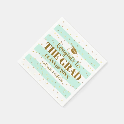 Afstuderen geconfectioneerd Afstudeerder Gold Glit Servet (Hoek)