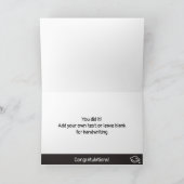 Afstuderen Gecongraten Afstudeerder ChalkboardKaar Bedankkaart (Binnen)