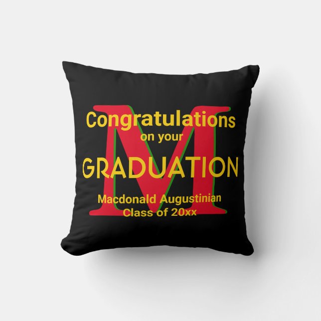 Afstuderen GECONGRATULATIE Aangepast Afstuderen Kussen (Voorkant)
