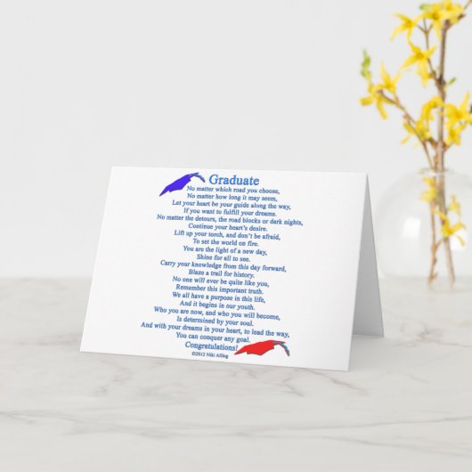 Afstuderen gedicht kaart (Gele Bloem)