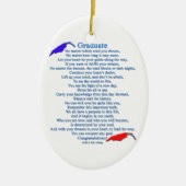 Afstuderen gedicht keramisch ornament (Voorkant)