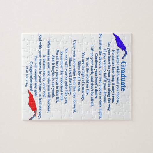 Afstuderen gedicht legpuzzel (Horizontaal)