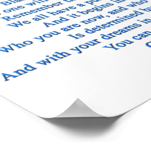 Afstuderen gedicht poster (Hoek)