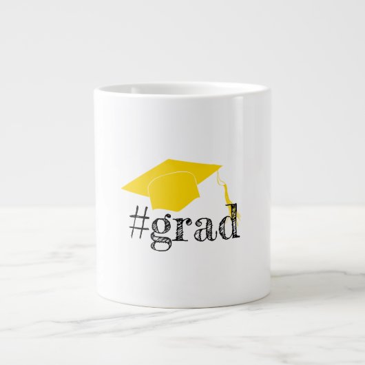Afstuderen geel Pet Grote Koffiekop (Voorkant)