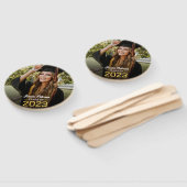 Afstuderen Geel Script Afstudeerder Foto Modern Pa Handwaaier (Niet-gemonteerd)