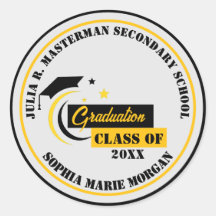 Afstuderen Geel Zwart Wit Afstuderen Classic