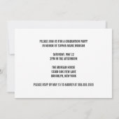 Afstuderen geel zwart wit Afstuderen uitnodiging (Achterkant)