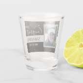 Afstuderen Gefackt Foto Confetti Shot Glas (Achterkant)