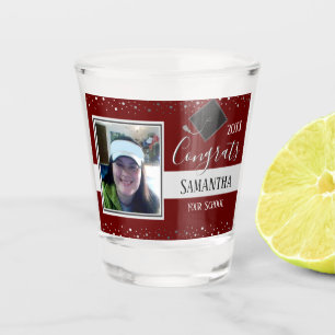 Afstuderen Gefackt Foto Confetti Wine Shot Glas