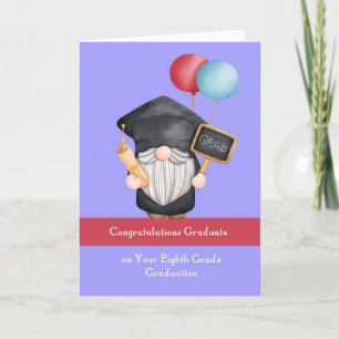 Afstuderen Gefeliciteerd 8e klas Bedankkaart