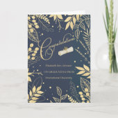 Afstuderen Gefeliciteerd aangepaste naam en school Kaart (Voorkant)