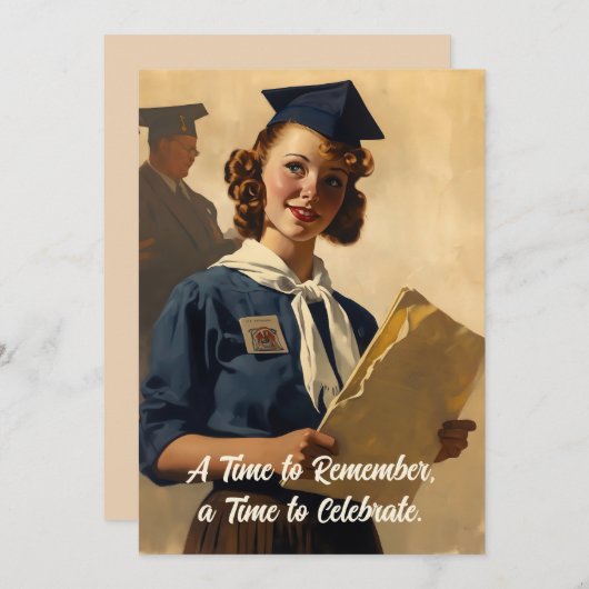 Afstuderen, gefeliciteerd Aankondiging (Voorkant / Achterkant)